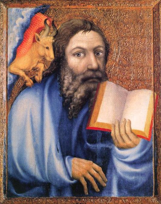 Luke the apostle, conscious of his own life, preparing to write a book of the New Testament