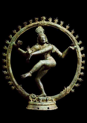 The God Shiva, dancing on the threshold of the Self, showing infinite grace and economy of movement, while crushing the lower self