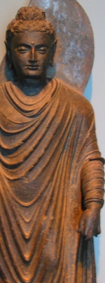 While meditating, the Buddha resists the temptations of Mara, the world of illusion