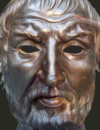 A bronze of the Greek playwright Sophocles, 3rd century BC